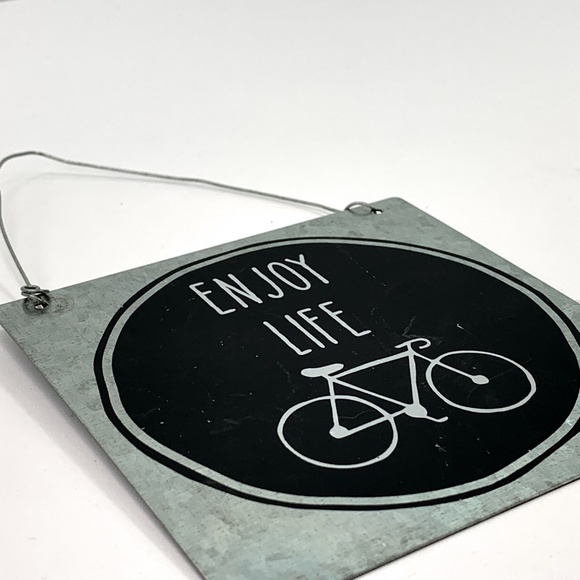 Galvanized Metal Hanging Plaque Enjoy Life - Picture 5 of 8
